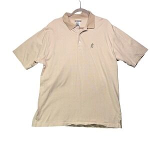 Vintage Walt Disney World Mens XL Khaki Mickey Mouse Embroidered Golf Polo Shirt